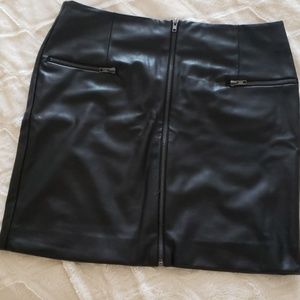 Faux leather mini skirt